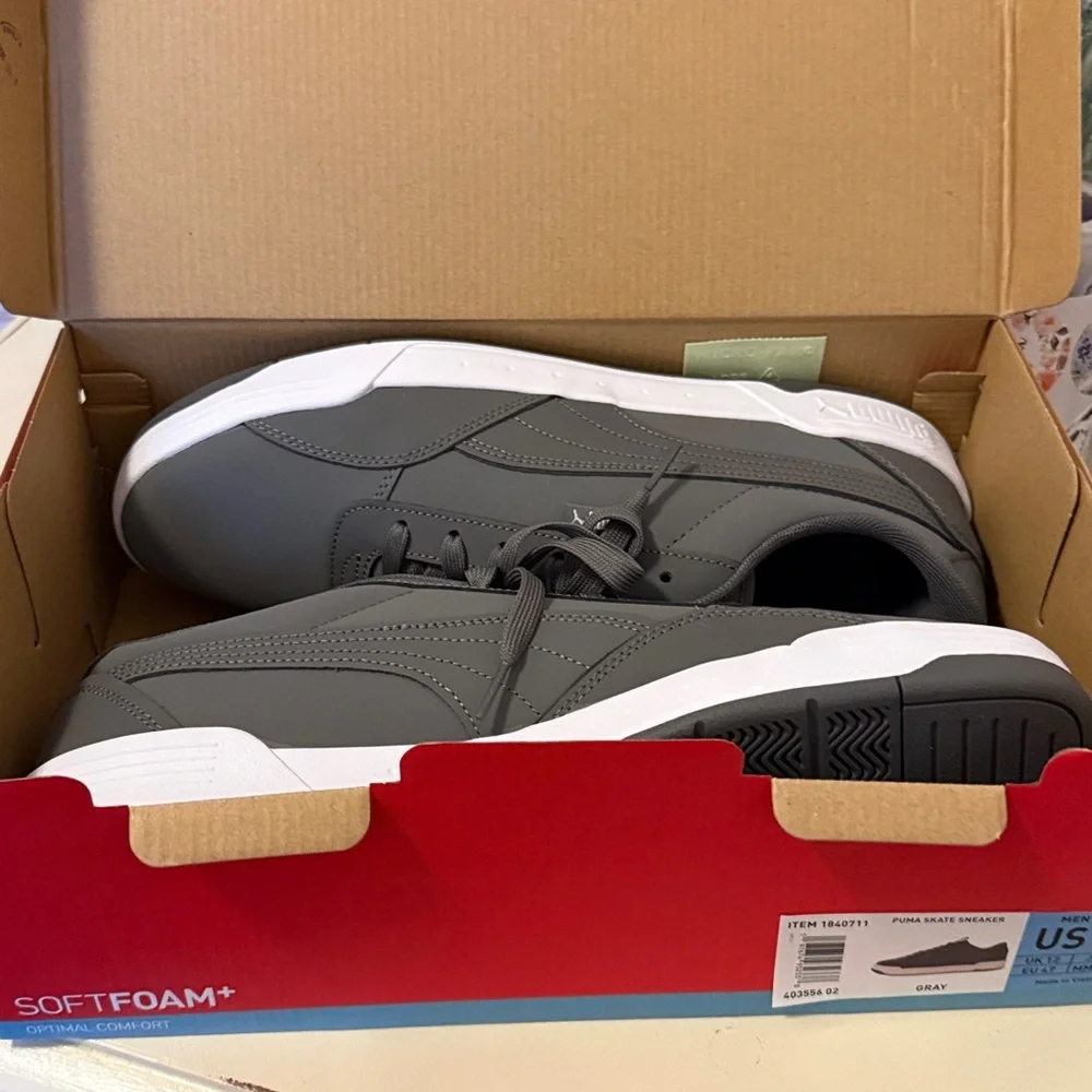 Puma Men's Charcoal Gray skate Sneakers